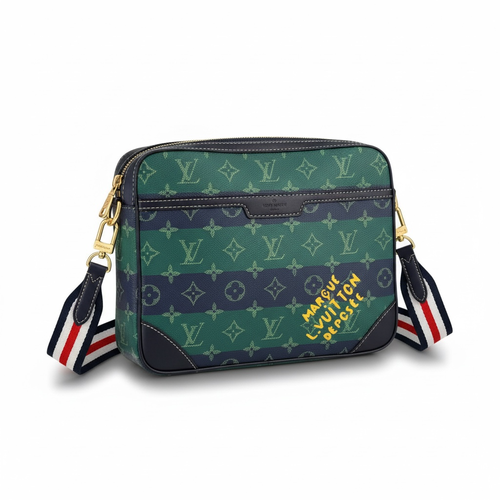 👜✨ Louis Vuitton Green Monogram Crossbody Bag ✨🟢