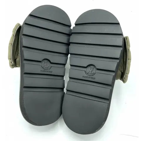 Louis Vuitton Monogram Embossed Comfort Slide Sandals 🫒