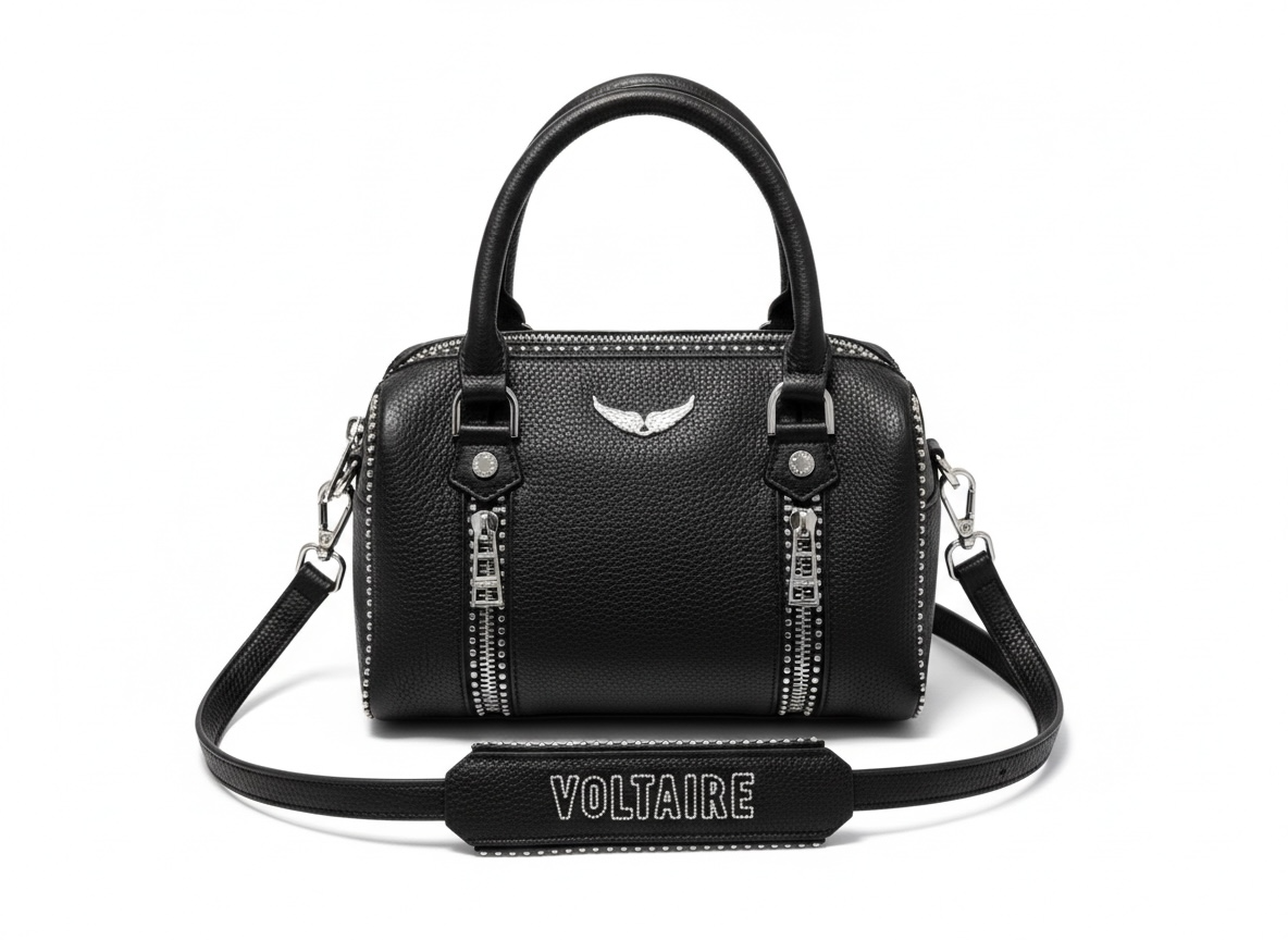 Zadig & Voltaire Rocky Nano Bag – Black Grained Leather 🖤✨