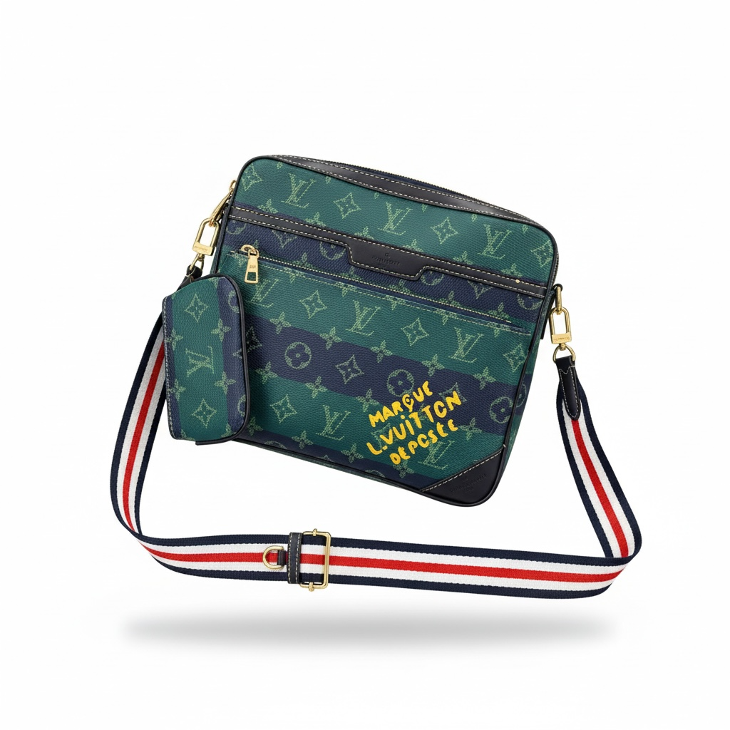 👜✨ Louis Vuitton Green Monogram Crossbody Bag ✨🟢