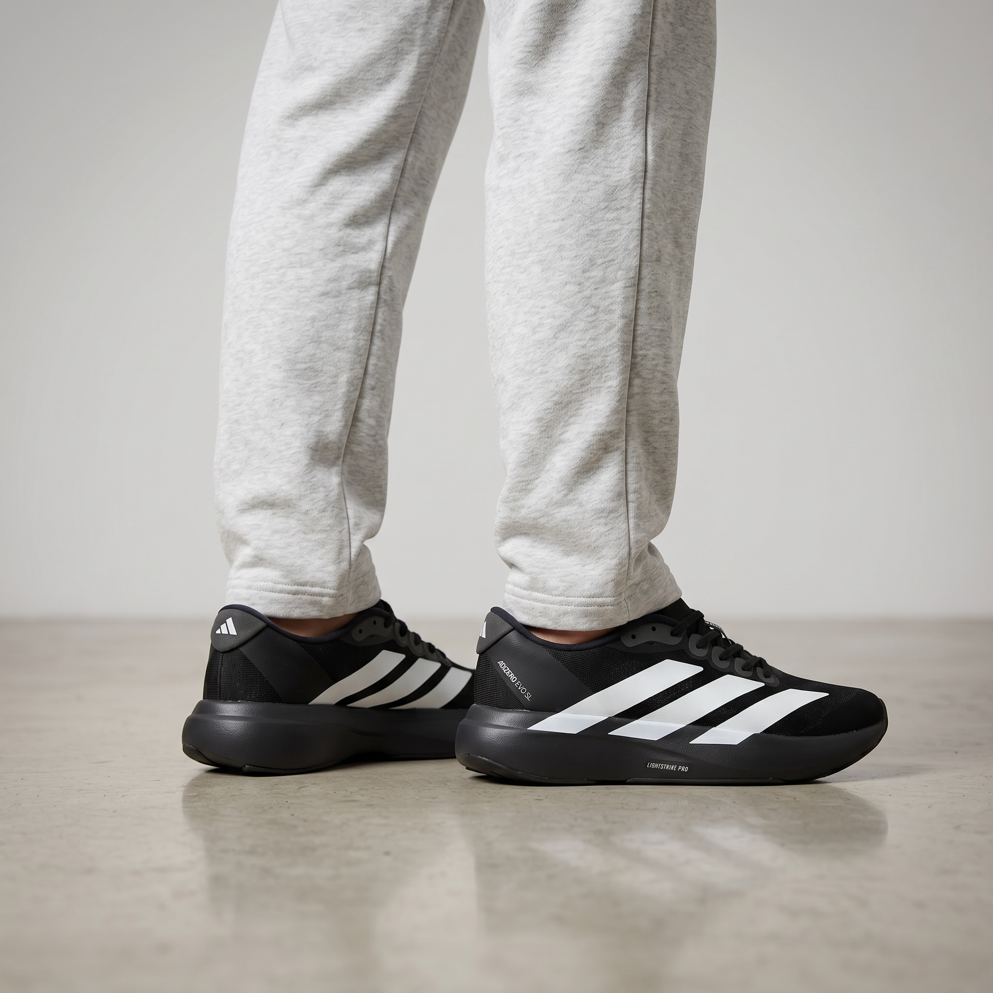⚡🖤 Adidas Adizero Lightweight Performance Running Sneakers – Black & White Athletic Racing Shoes 👟🔥