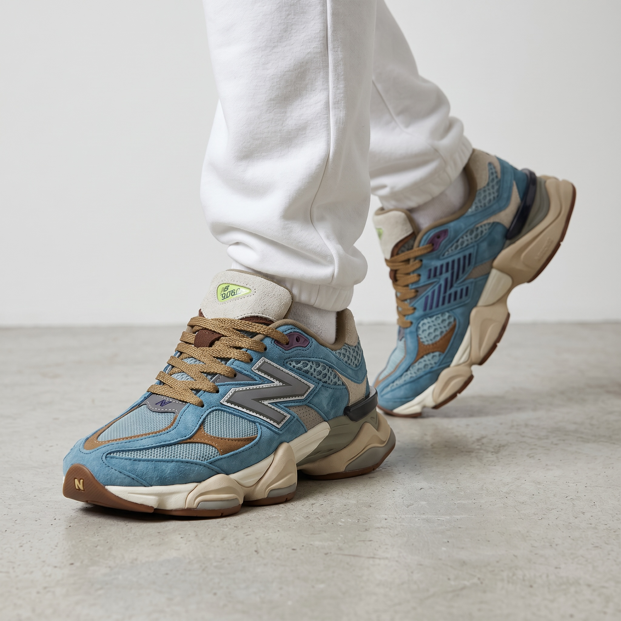 💙👟 New Balance 9060 Blue Suede Lifestyle Sneakers ✨🔥