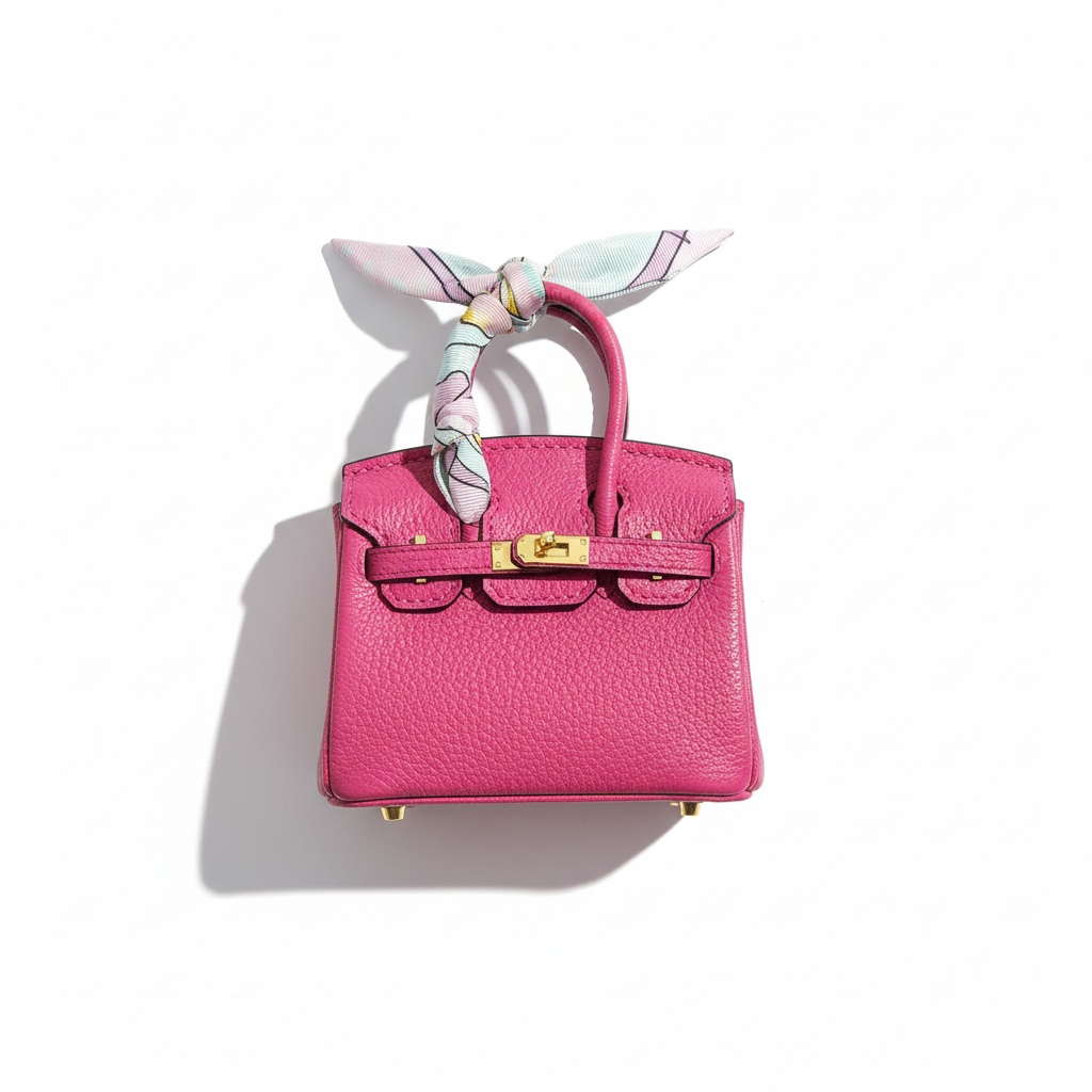 Hermès Mini Birkin BagCharm – Pink 🩷✨ | Luxury Key Holder