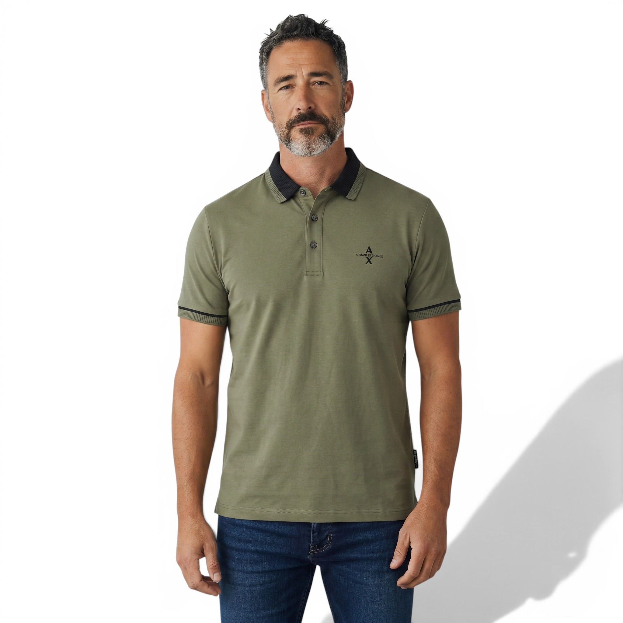 Armani Exchange Olive Polo Shirt 💚🖤 Smart Casual Essential