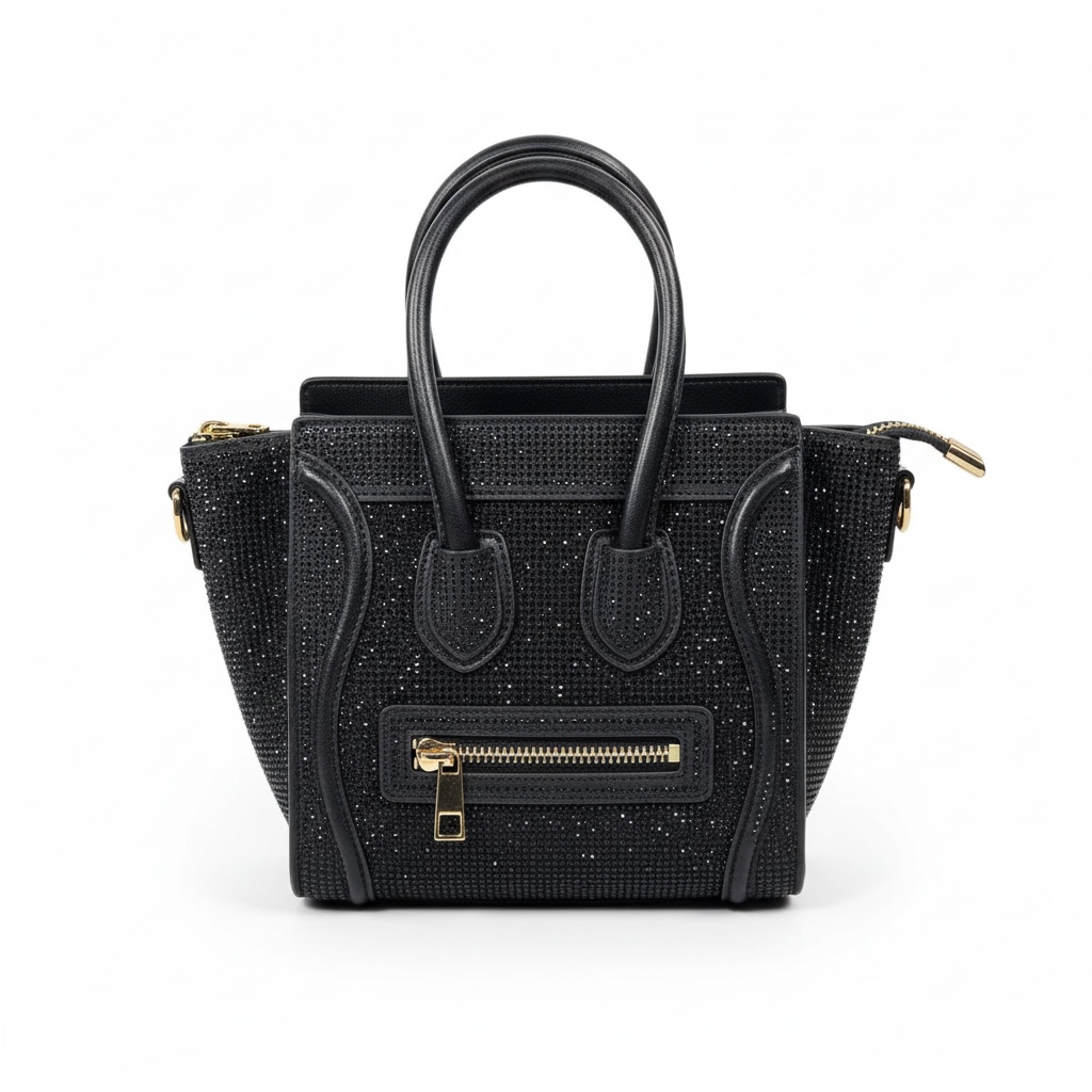 ✨ Celine Nano Luggage – Black Sparkle Edition ✨