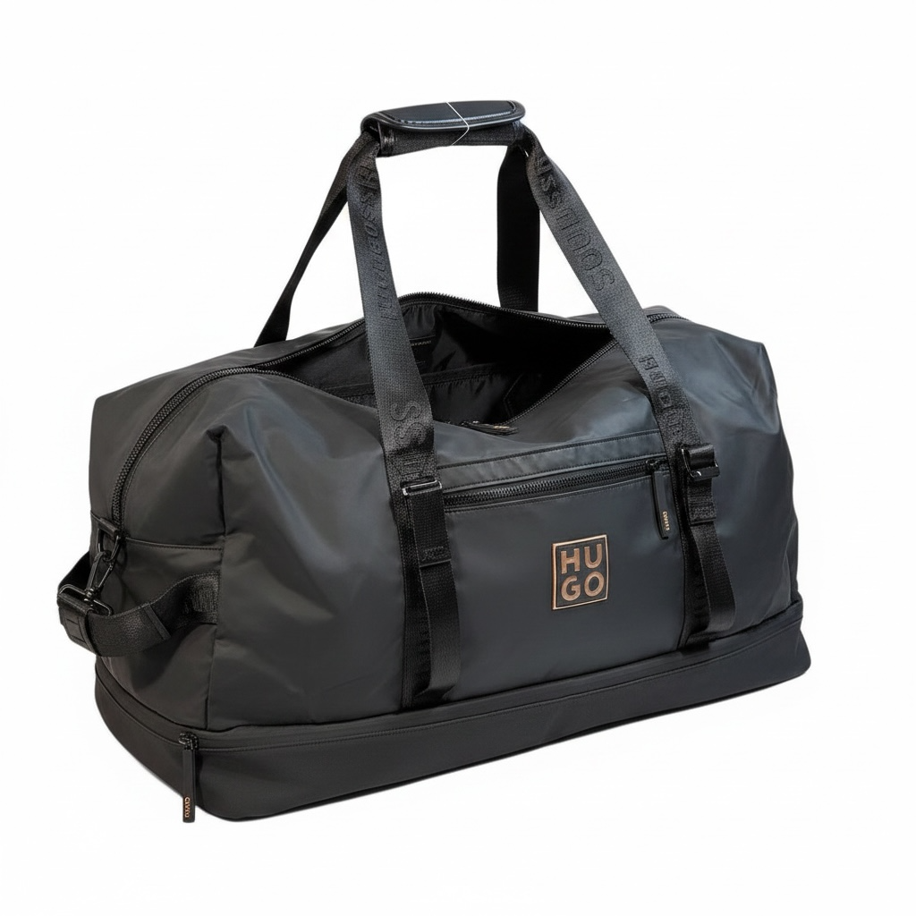 HUGO BOSS Black Duffle Bag đ¤ | Premium Travel & Gym Bag with Bold Modern Design