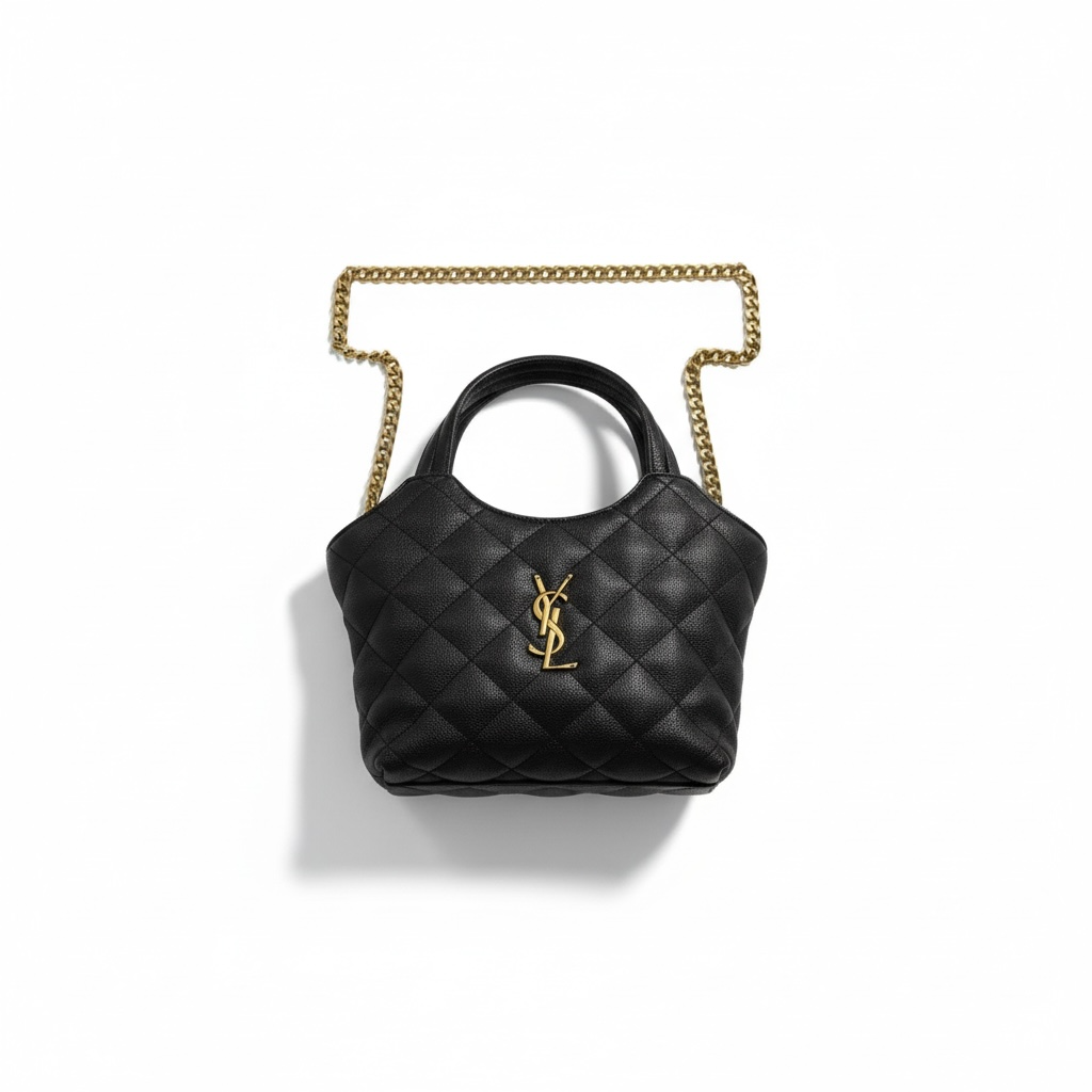YSL Quilted Chain Mini Bag – Black Luxe Icon 🖤✨