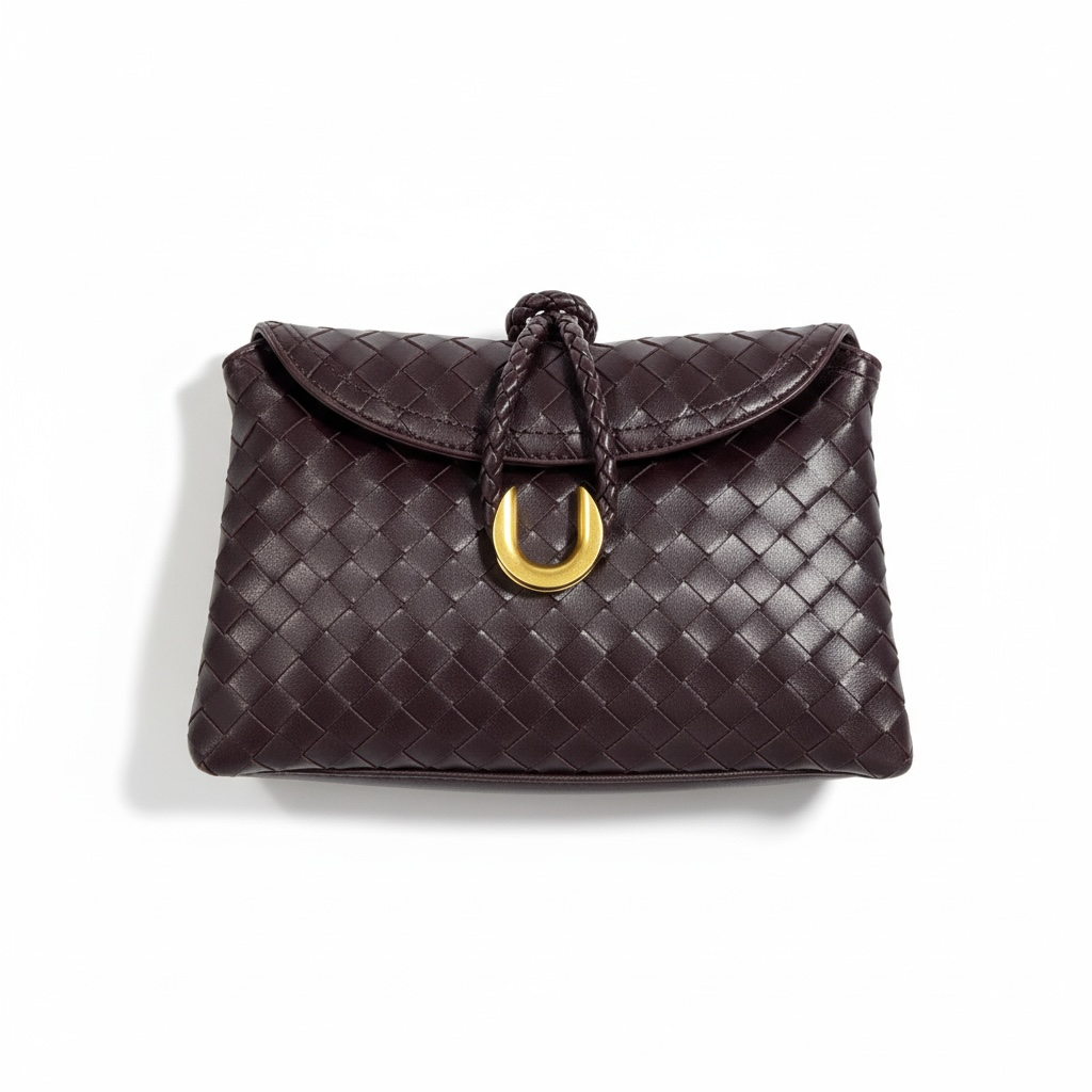 Bottega Veneta Woven Vintage Knot Shoulder Bag – Dark Chocolate Brown 🍫👜