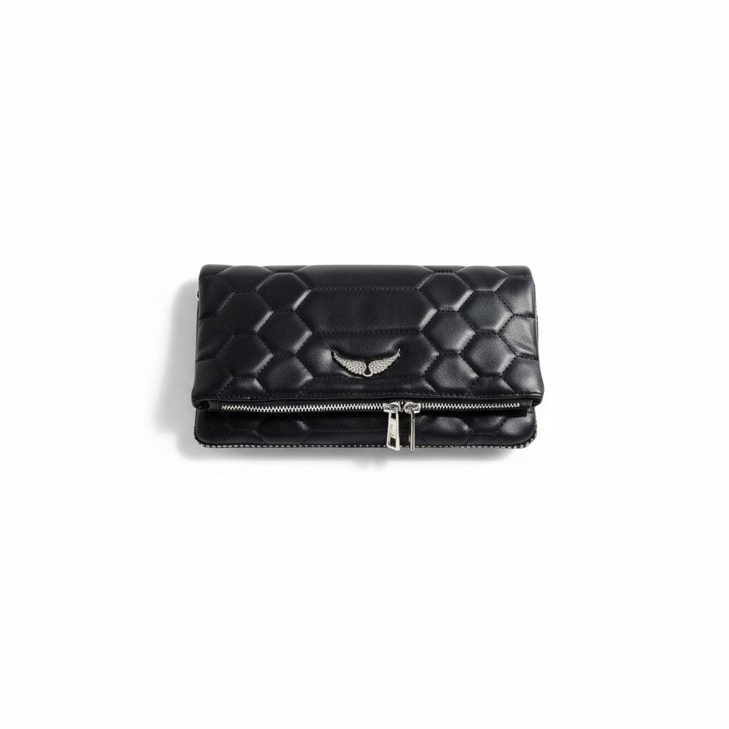 Zadig & Voltaire Quilted Wing Emblem Crossbody Bag – Black 🖤✨