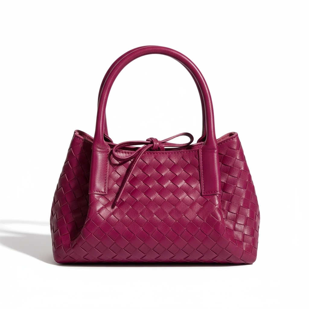 Bottega Veneta Mini Intrecciato Tote – Hot Pink Set ❤️✨ | Woven Leather Bag + Matching Pouch