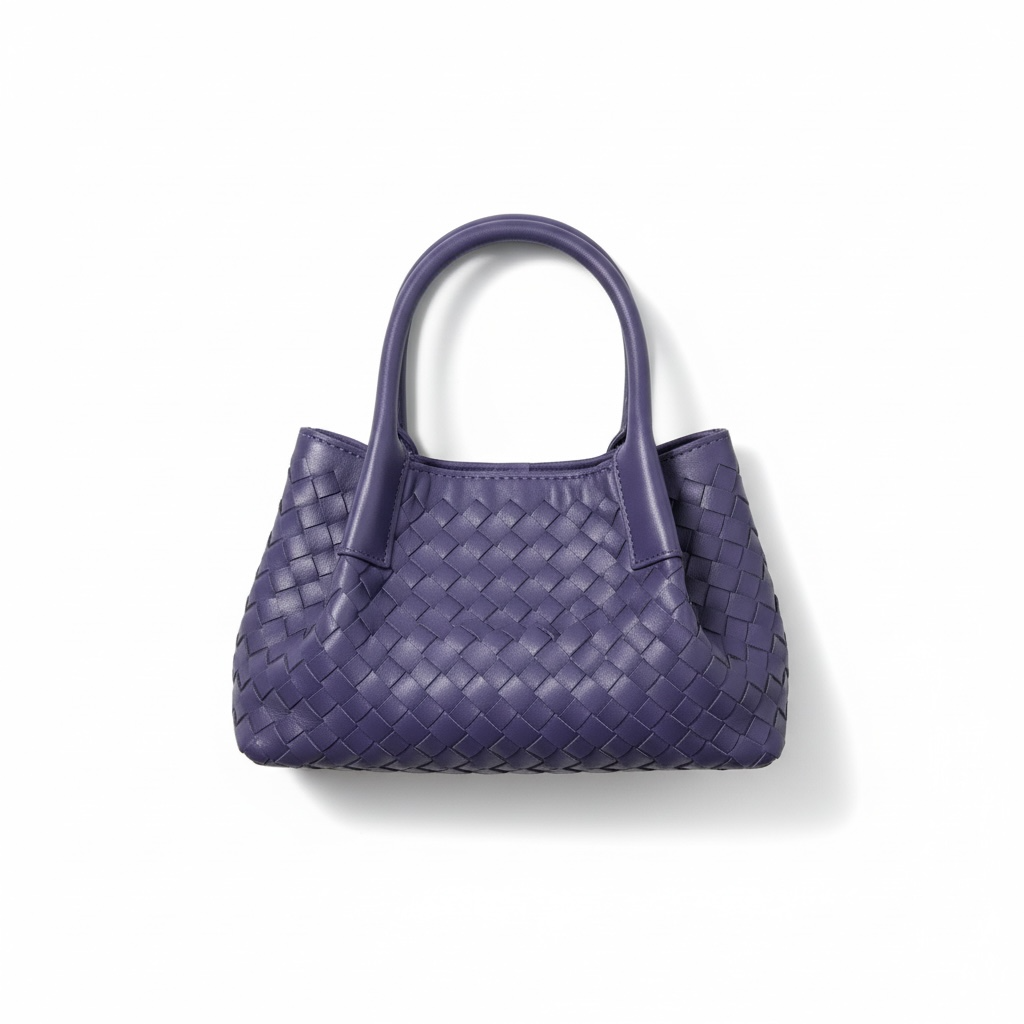 Bottega Veneta Mini Intrecciato Tote – Violet 💜✨ | Woven Leather Bag + Matching Pouch