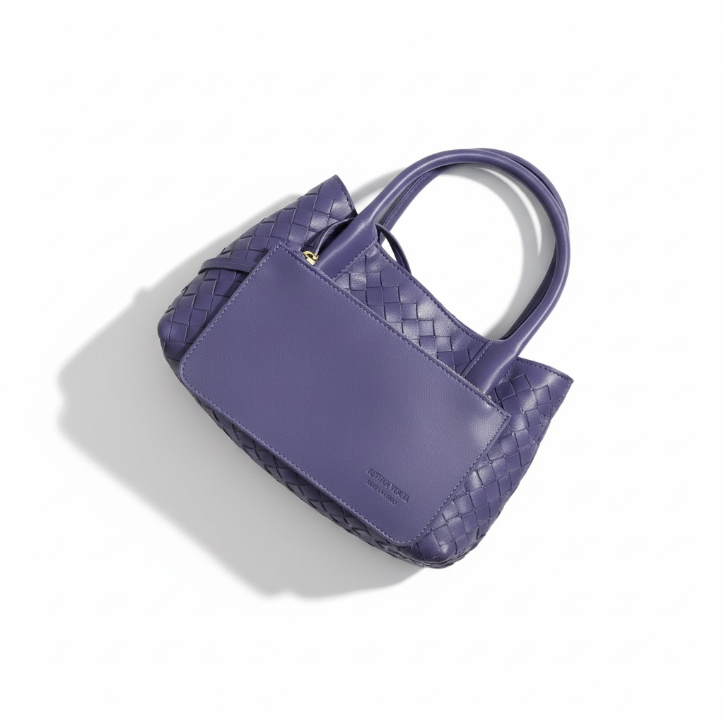 Bottega Veneta Mini Intrecciato Tote – Violet 💜✨ | Woven Leather Bag + Matching Pouch