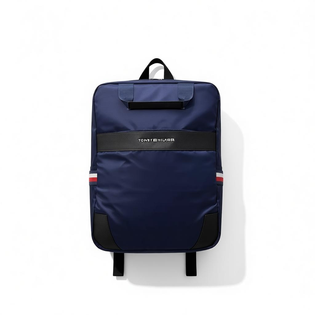 Tommy Hilfiger Navy Backpack 🎒 – Sleek Flag-Side Design for Everyday Style