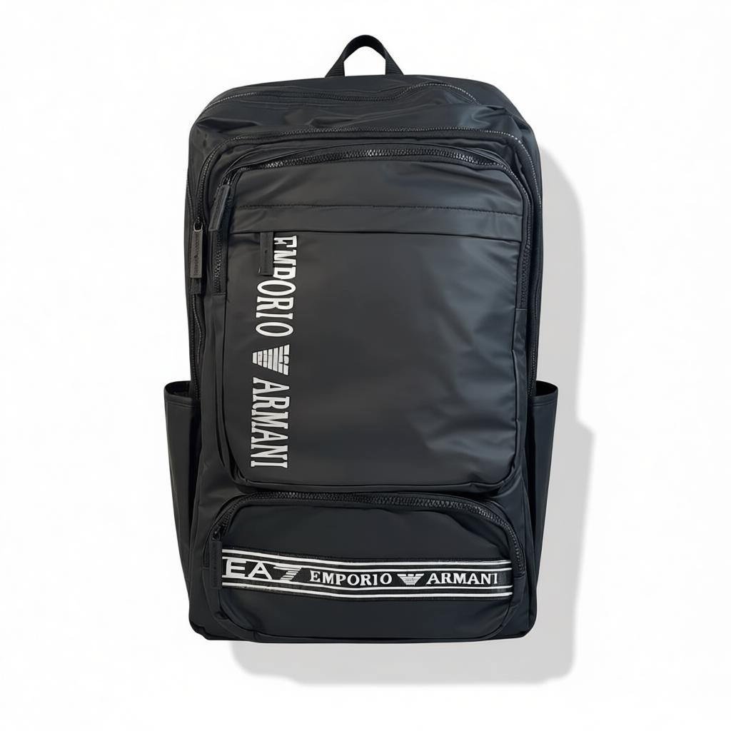 Emporio Armani EA7 Black Backpack 🎒 | Luxury Sporty Designer Bag for Everyday Style