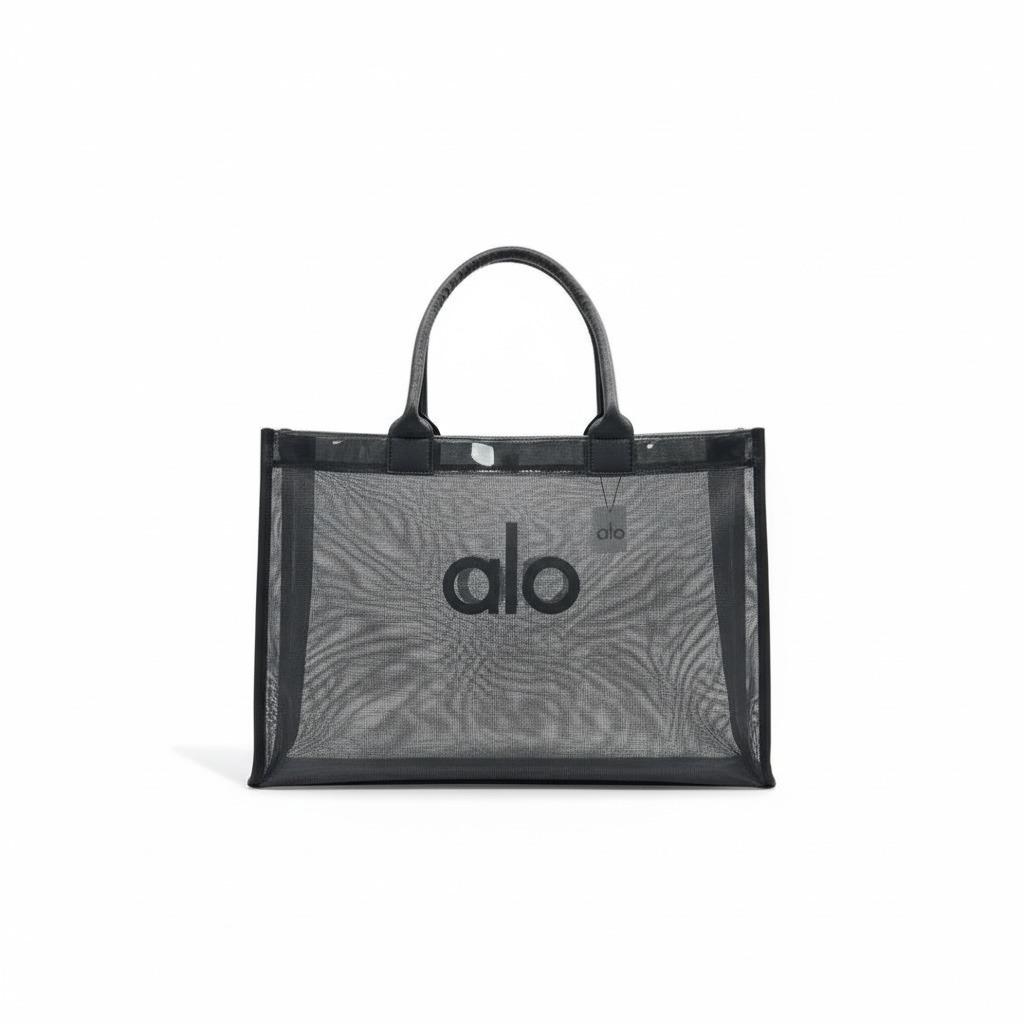 Alo Oversized Clear Tote – Shadow Black 🖤👜