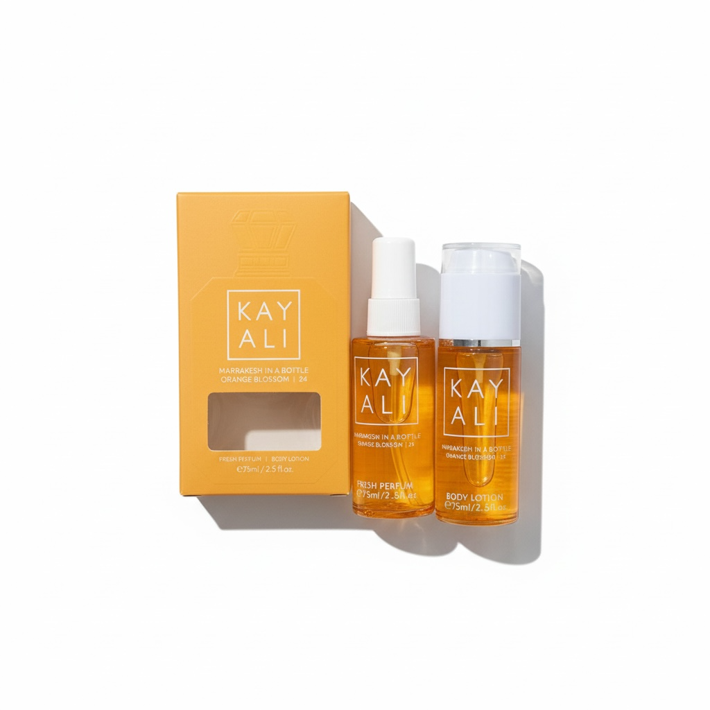 🧡 KAYALI Marrakesh in a Bottle – Orange Blossom | 24 Set (Perfume + Lotion) 🌸