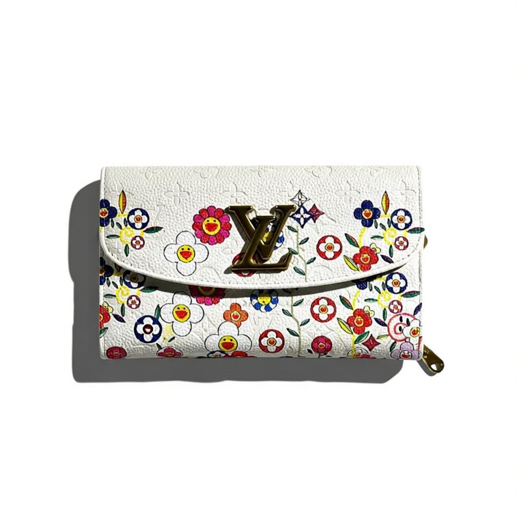 Louis Vuitton Flower Bloom White Wallet on Chain 🌼✨🌈