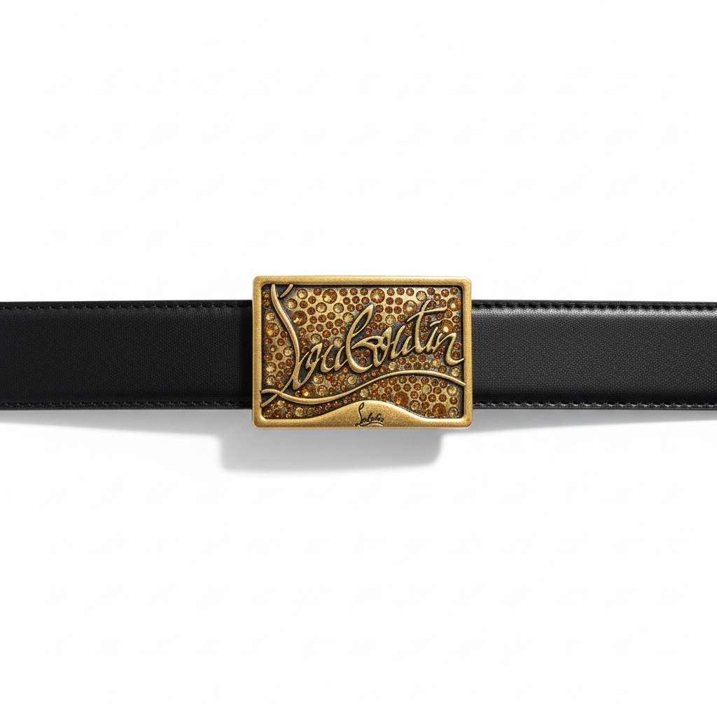 Christian Louboutin™ Golden Signature Belt ✨ (130 cm | Bronze Edition)