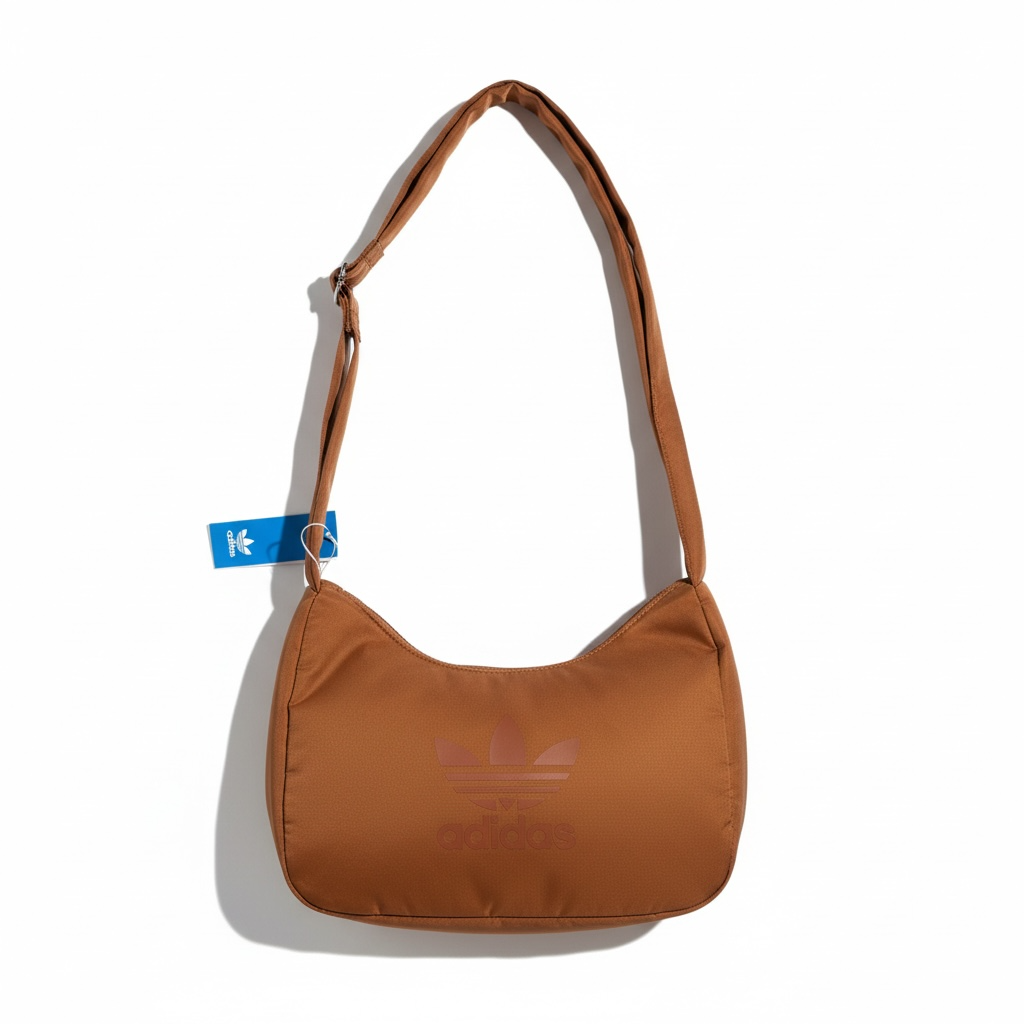 🔥 Adidas Originals Soft Shoulder Bag – Caramel Brown Edition