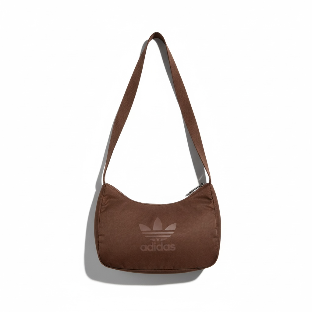 🔥 Adidas Originals Soft Shoulder Bag – Chocolate Brown Street Style