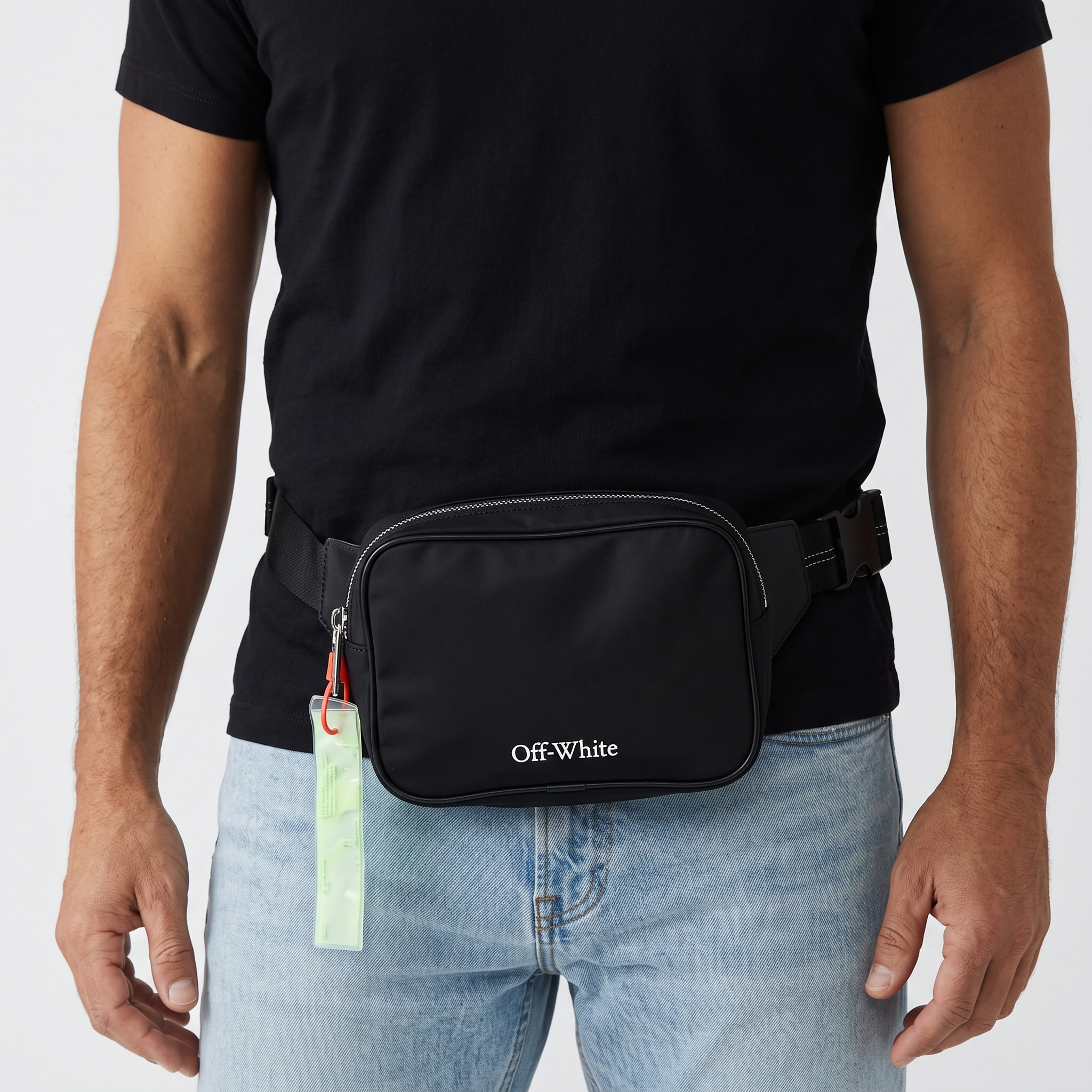 🖤 Off-White Signature Black Waist Bag 🔥