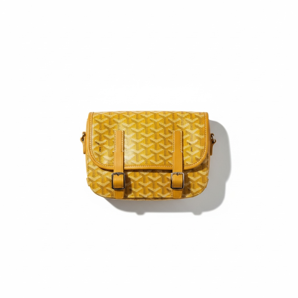 Goyard Yellow Buckle Flap Bag – Sunshine Bold with French Charm ☀️🟡