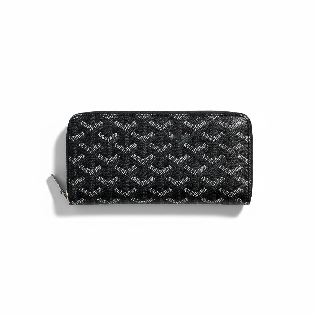 Goyard-Inspired Black Clutch – Timeless Elegance in Every Detail 🖤✨
