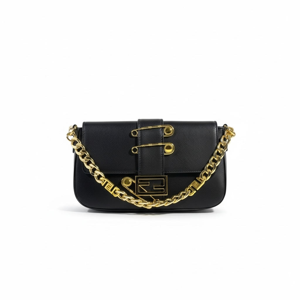 Fendace Black & Gold Baguette 🖤✨ (Fendi x Versace Limited Edition)