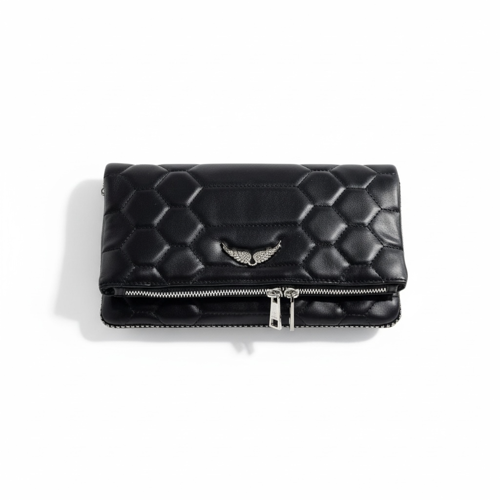 Zadig & Voltaire Quilted Wing Emblem Crossbody Bag – Black 🖤✨