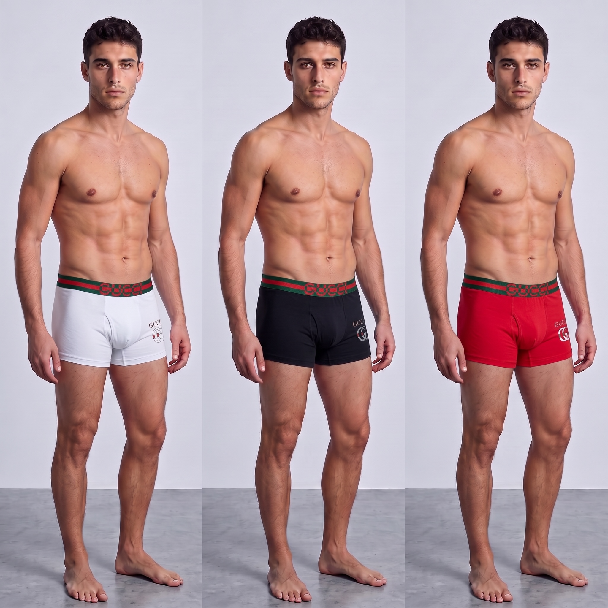 🩲 Gucci Men’s Bee Print Boxer Briefs – Luxury Comfort 3-Pack