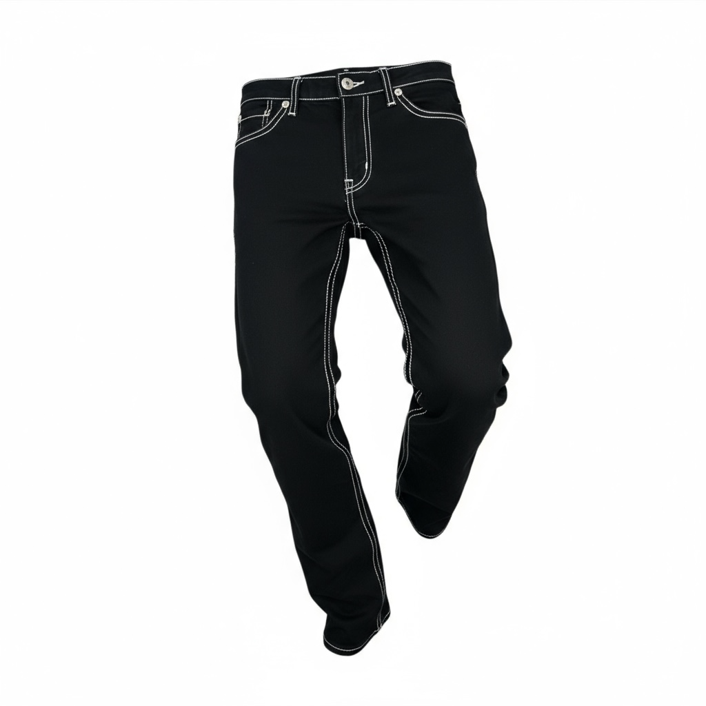 🧵 True Religion Black Contrast Stitch Jeans – Iconic Detail, Bold Attitude 🔥