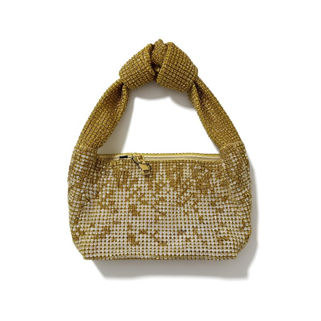 Gold Crystal Hobo Bag – Luxury Rhinestone Shoulder Bag soirée ✨💛👜