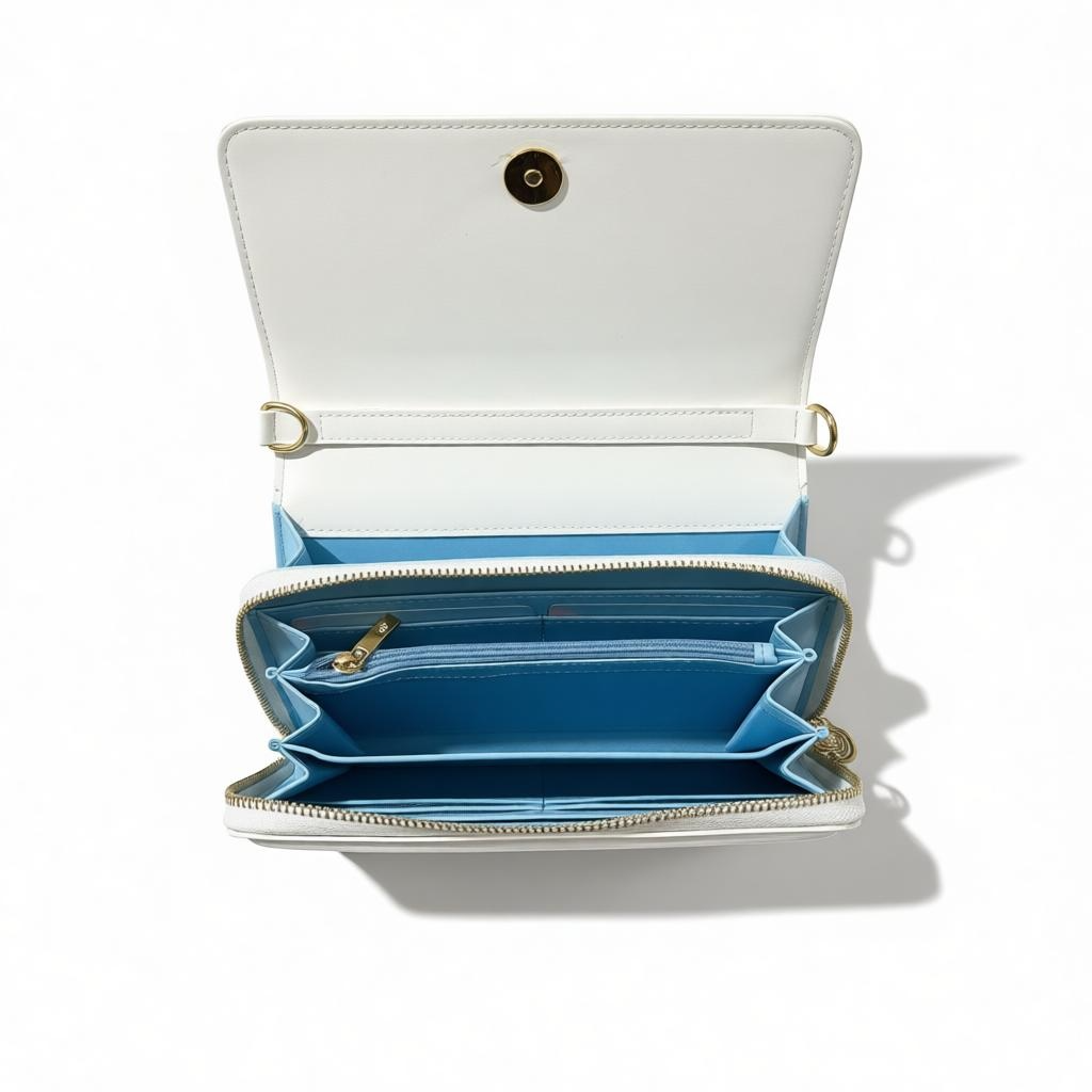 Chiara Ferragni White Eye Icon Wallet – Studded Statement Wallet 🤍👁️✨