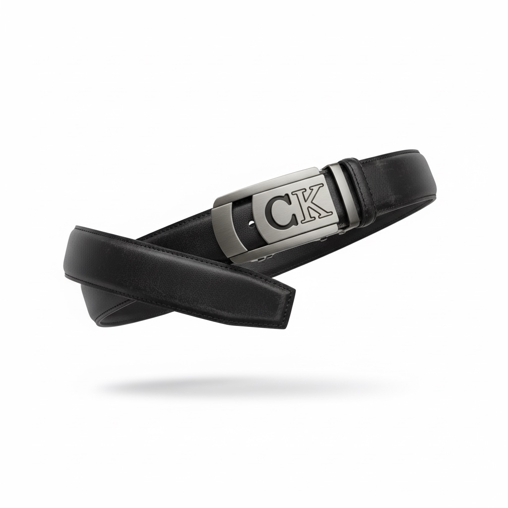Calvin Klein CK Logo Leather Belt 130cm 🔥 | Black Minimal Luxury