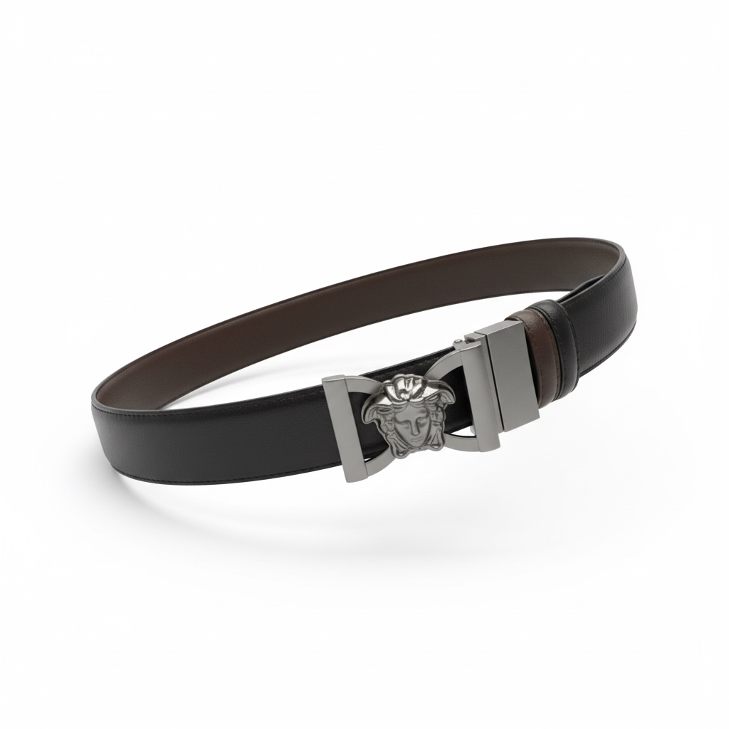 Versace Medusa Reversible Leather Belt 130cm 🔥 | Black & Brown Statement Icon