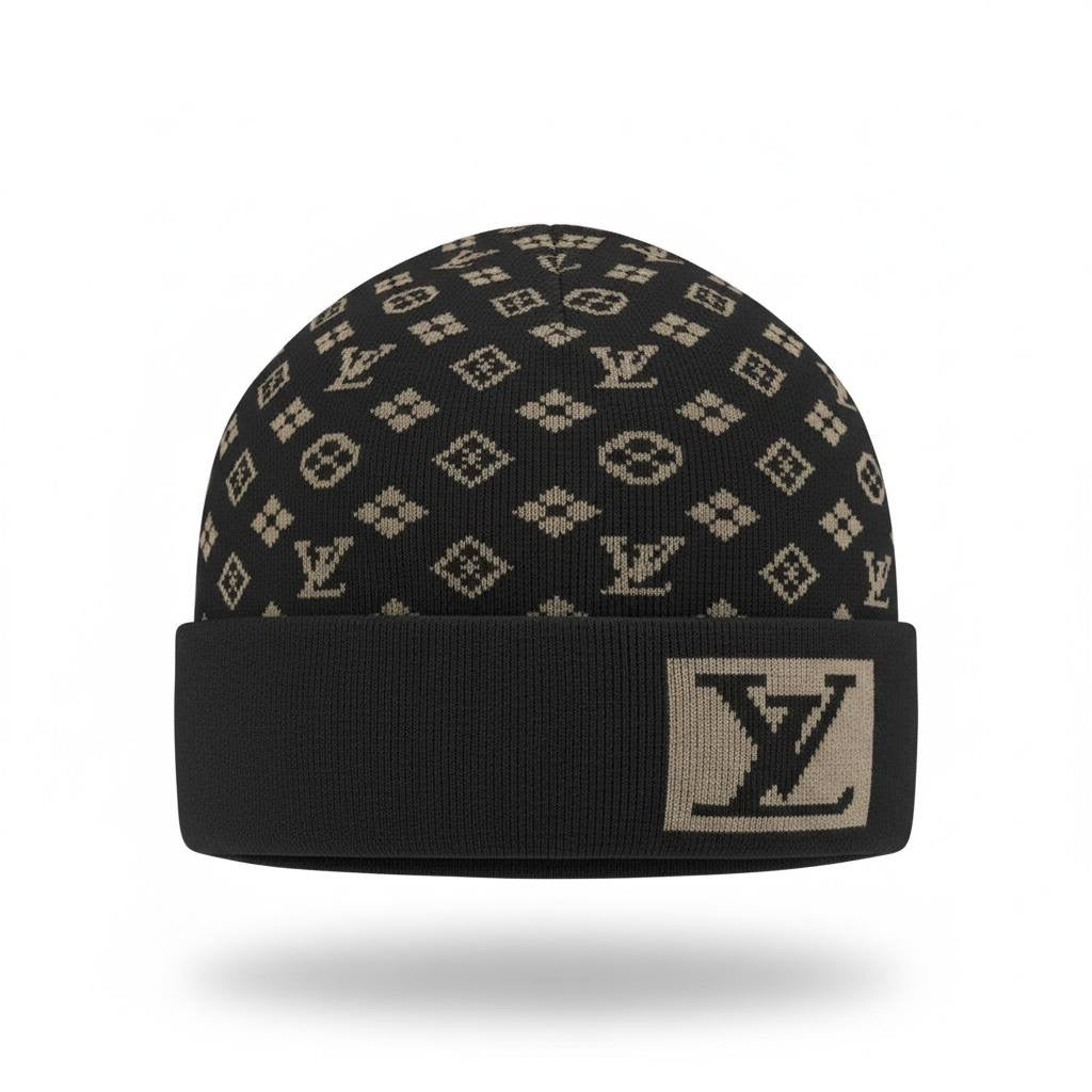 🖤 Louis Vuitton Monogram Patch Knit Beanie 🖤