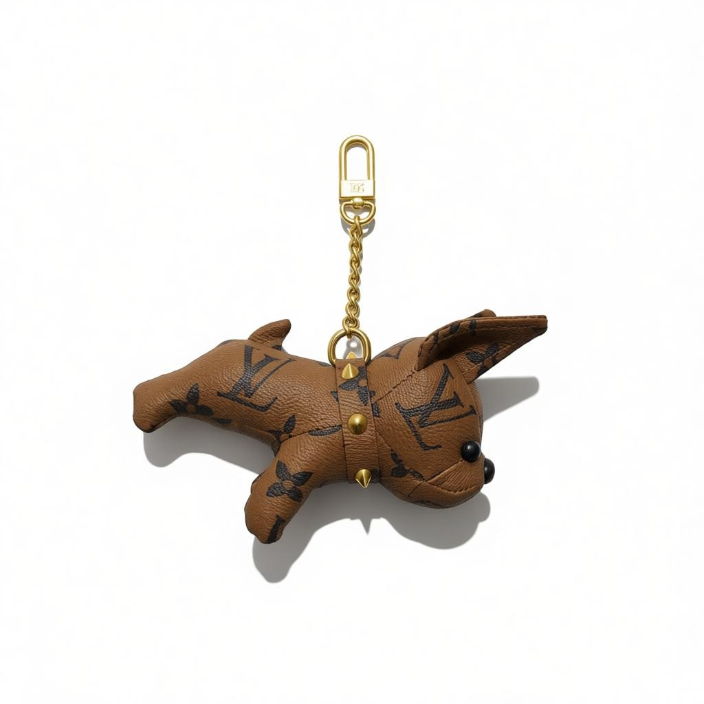 🐶🤎 Louis Vuitton Brown Monogram Puppy Bag Charm 🤎🐶