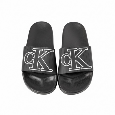 Calvin Klein Black Slides – Classic CK Logo for Men