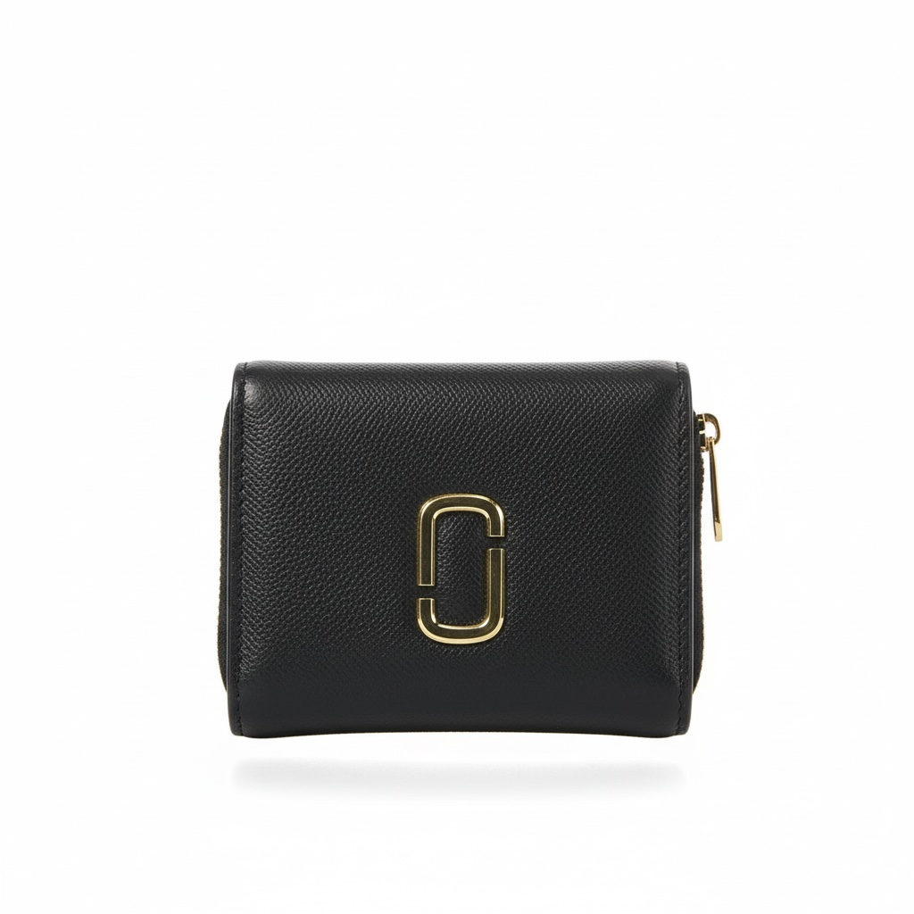 🖤 Marc Jacobs Zip-Around Compact Wallet – Black Elegance 🖤
