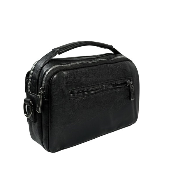 🖤 Emporio Armani Black Vintage-Style Crossbody Pouch – Premium Leather Look