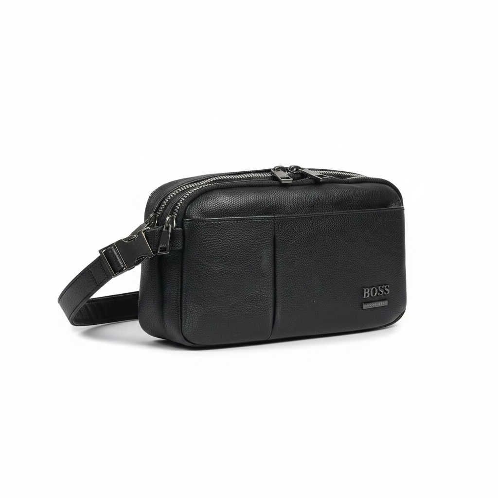 🖤 BOSS Black Premium Crossbody Pouch – Sleek Modern Essential