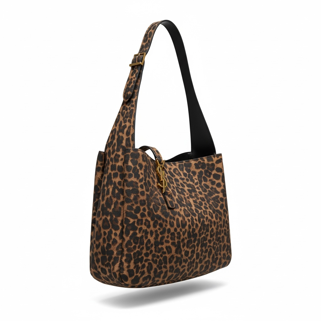 🐆✨ Saint Laurent Leopard Print Hobo Bag ✨👜
