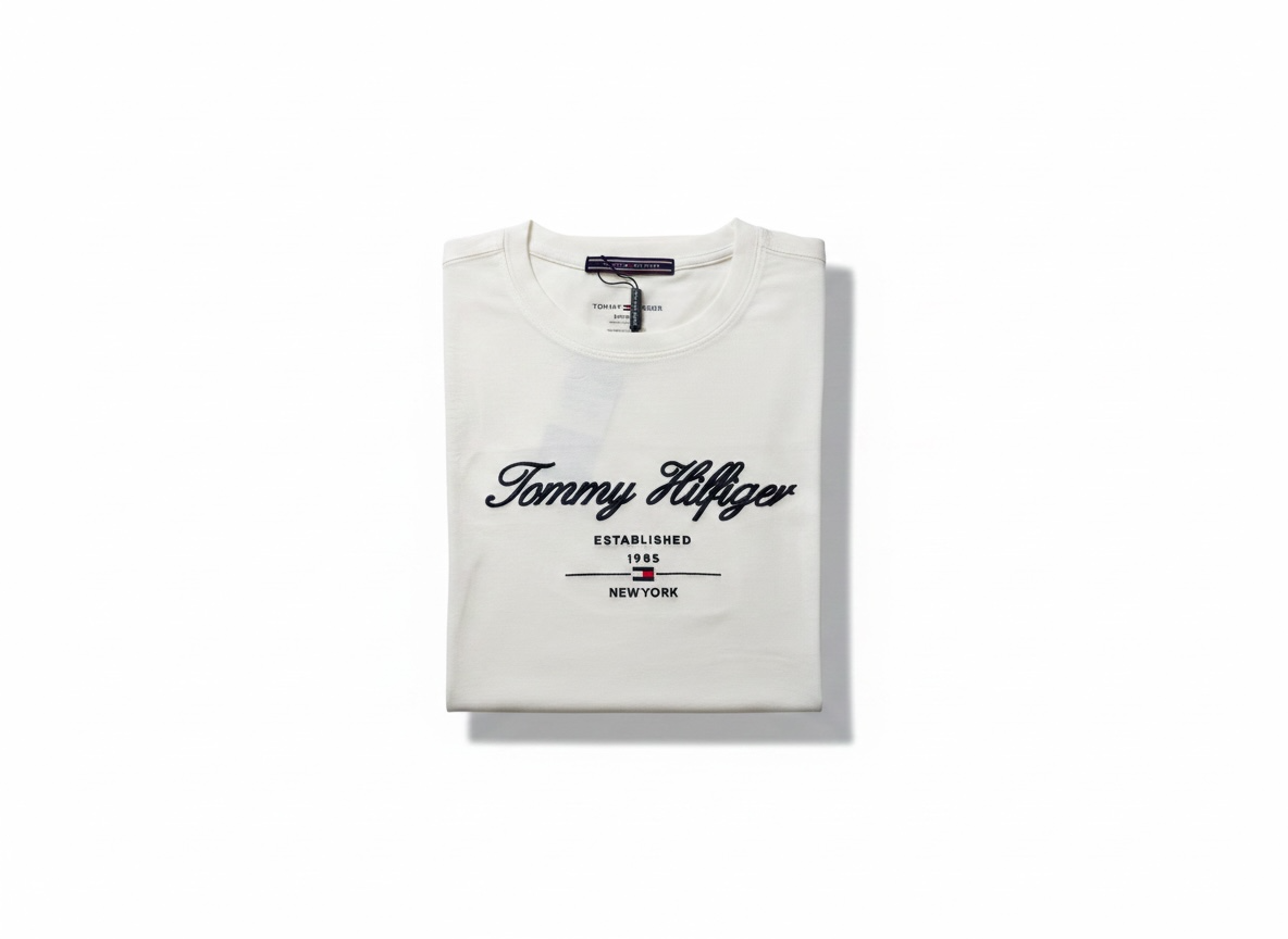 Tommy Hilfiger White Script Logo T-Shirt 🤍🇺🇸 Classic Heritage Edition