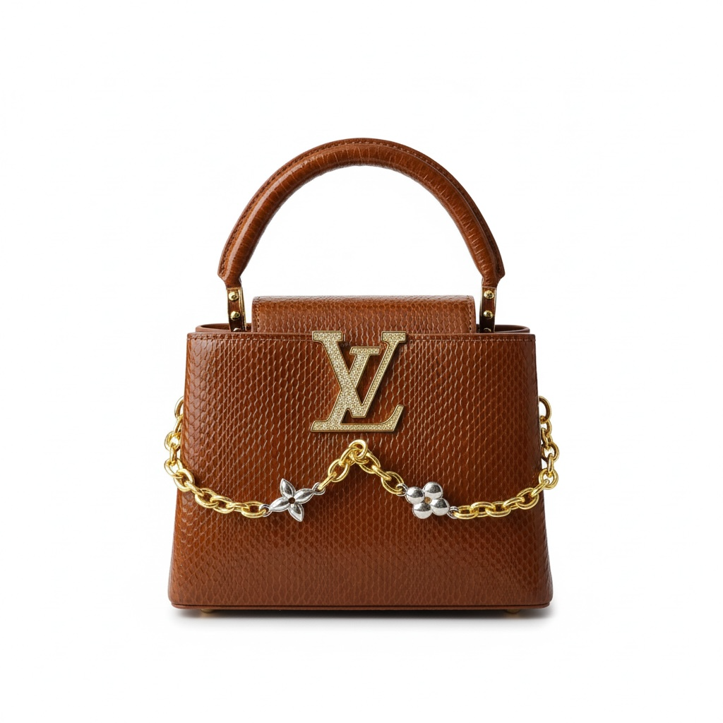 🤎✨ Louis Vuitton LV Brown Top-Handle Chain Bag ✨🤎