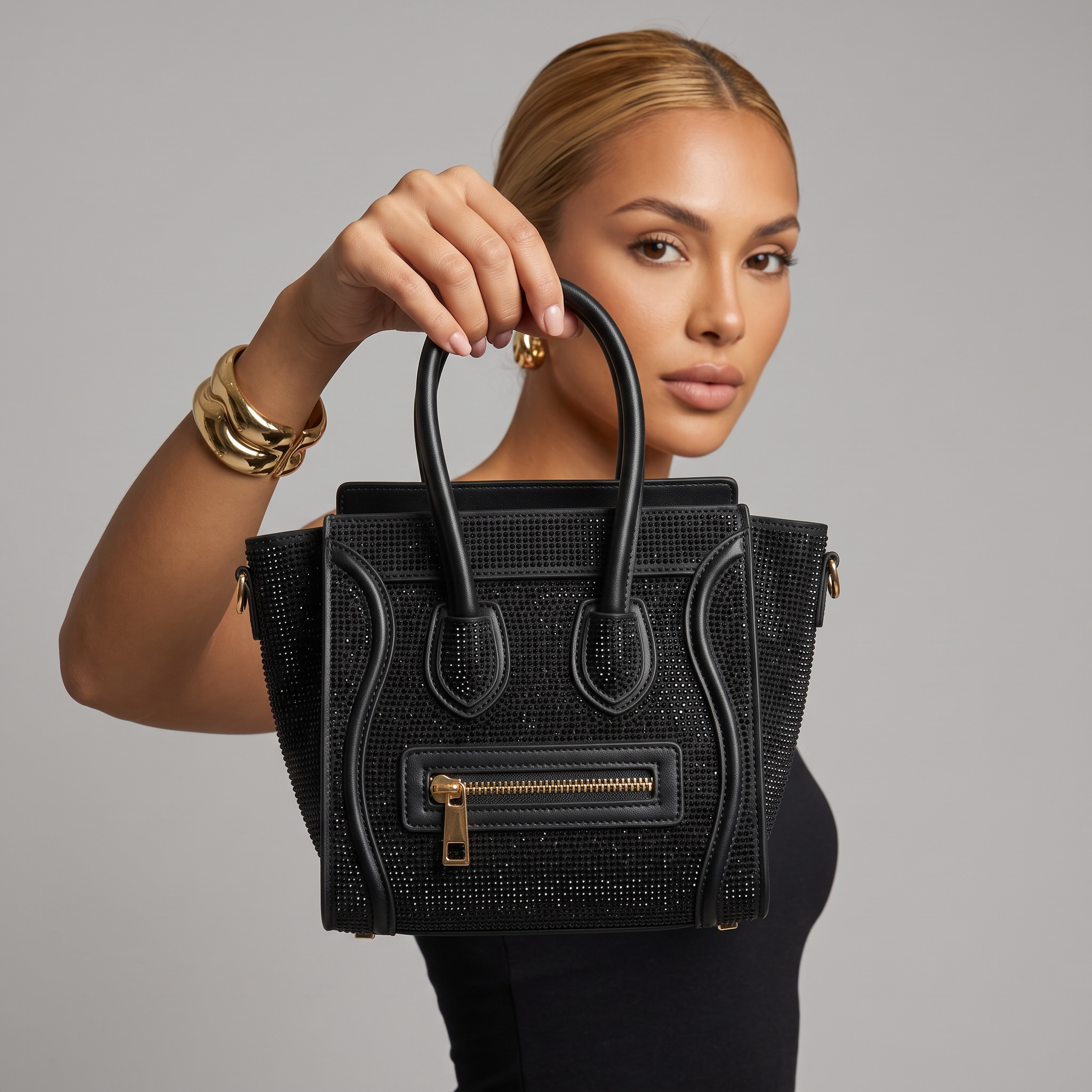 ✨ Celine Nano Luggage – Black Sparkle Edition ✨