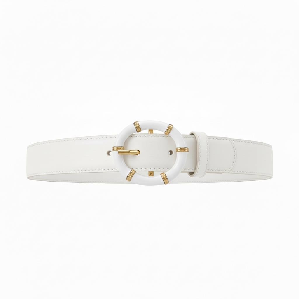 🤍✨ Gucci White Leather Belt ✨🤍