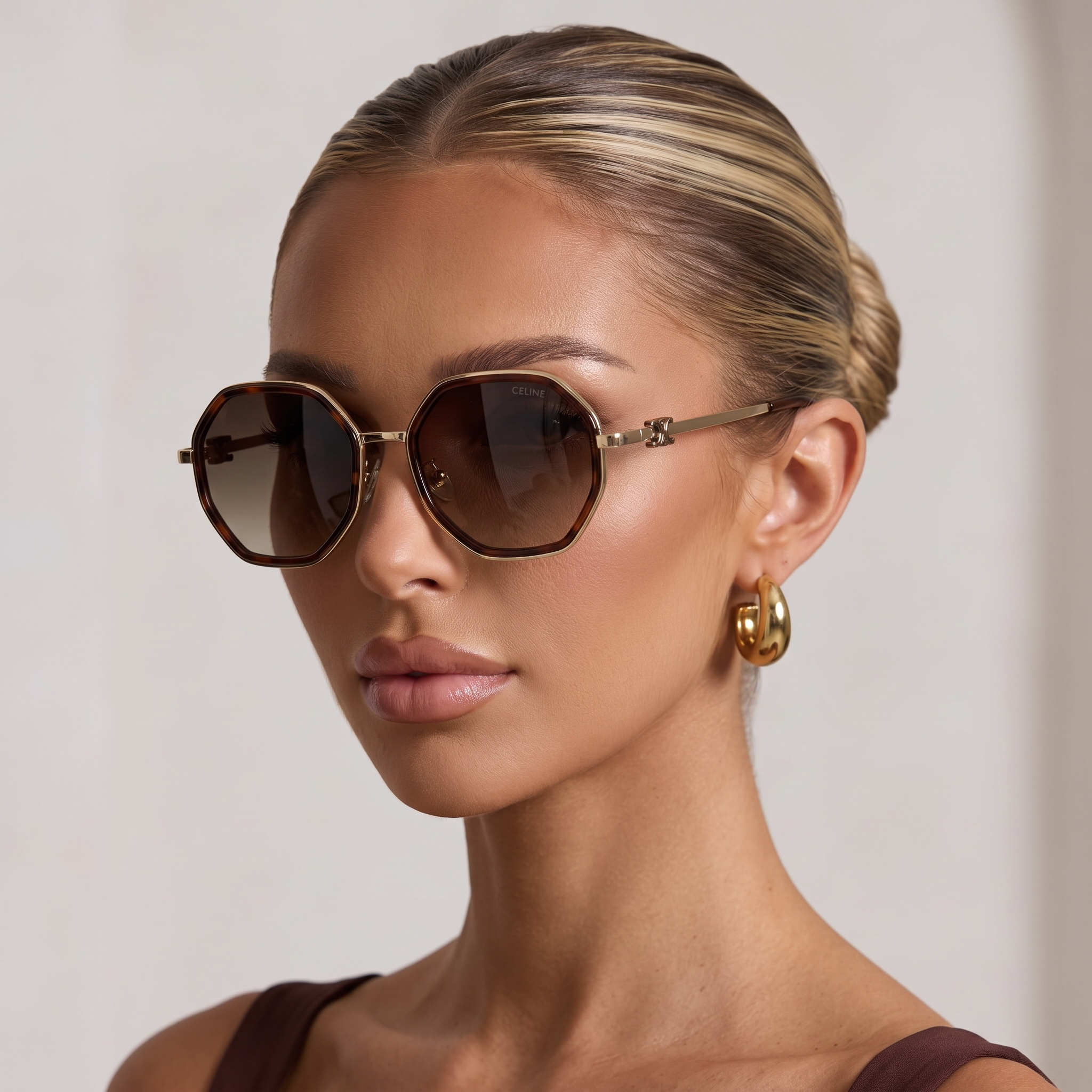 Celine Oversized Square Sunglasses 🕶️ | Brown Gradient Luxury Frame
