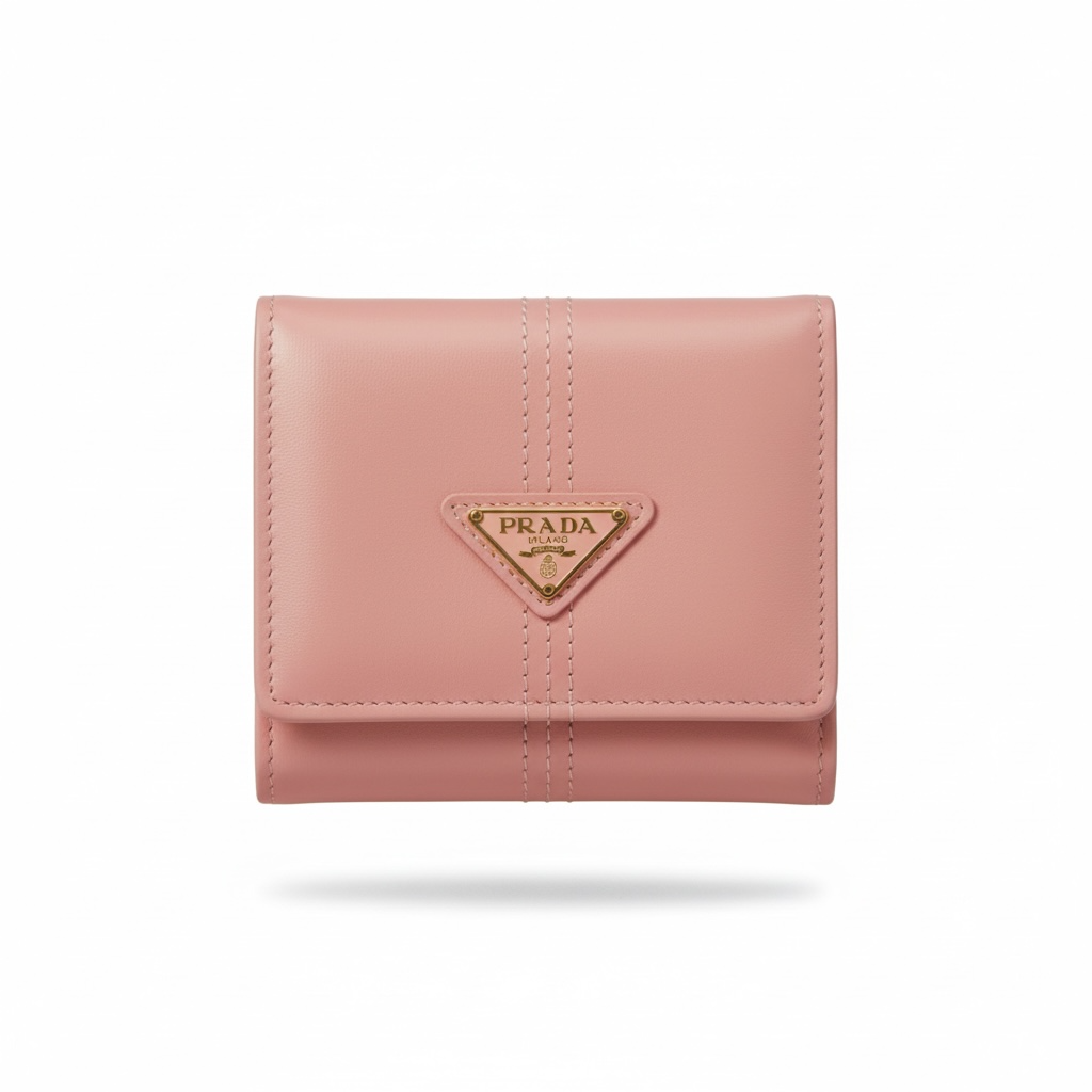 Prada Blush Pink Leather Compact Wallet 💗✨