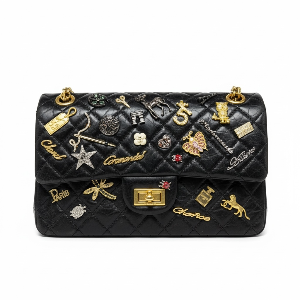 Chanel Quilted Charm Flap Bag 🖤✨