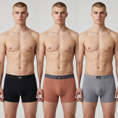 Alo Inspired Ultra-Soft Performance Men's Boxer Set – 3 Premium Pieces